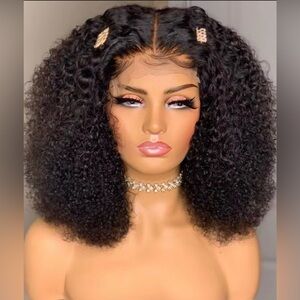 KINKY CURL GLUE LESS WIG (1b)